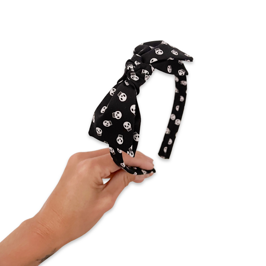 Sweet Skulls Double Stacked Bow Band