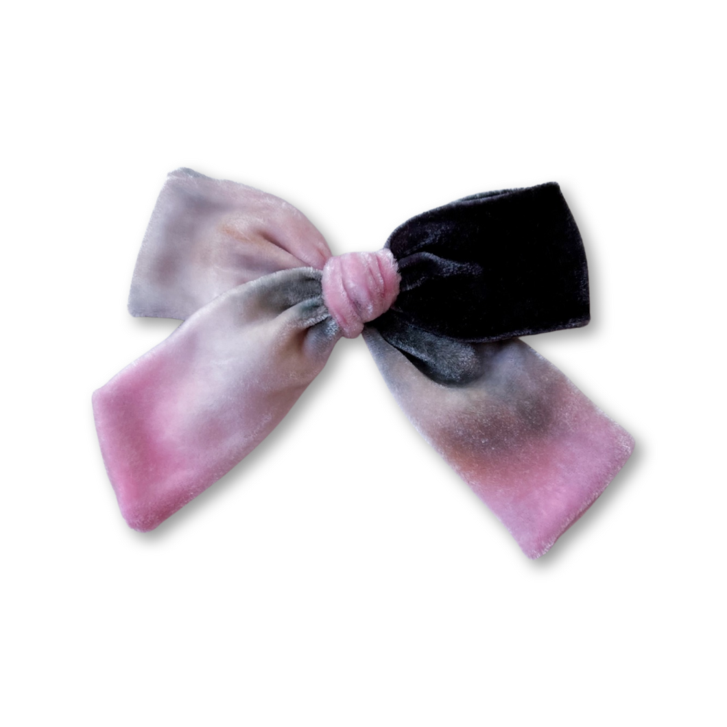 Pink Ghouly Velvet Ruthie Bow
