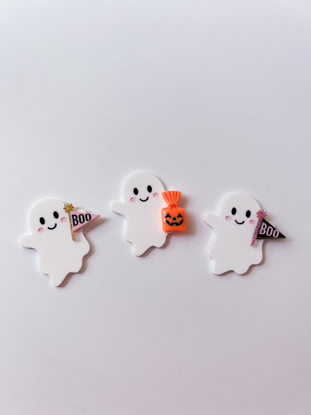 Ghosties Acrylic Clip/Pin (3 Variations)