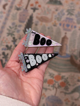 Load image into Gallery viewer, Hey Boo Pennant Acrylic Clip (2 Color Options)