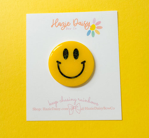 Smiley Face Acrylic Clip/Pin