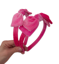 Load image into Gallery viewer, Pink Passion Hand Dyed Knot Bowed Headband