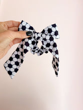 Load image into Gallery viewer, Soccer Long Bow Scrunchie