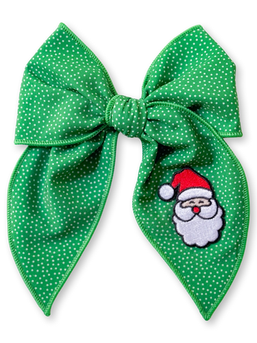 **LIMITED EARLY RELEASE** Jolly Green Santa Patch  XL Blaire Bow