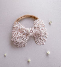 Load image into Gallery viewer, Little Lace Bow (2 Color Options)