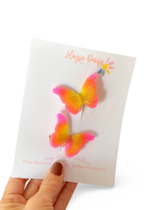 Sunrise Mariposa Clip Pigtail Set