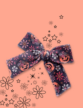 Load image into Gallery viewer, Pumpkin Party Velvet Ruthie Bow