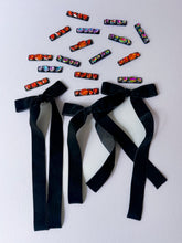 Load image into Gallery viewer, Black Long Velvet Ribbon Bow