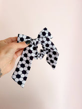 Load image into Gallery viewer, Soccer Long Bow Scrunchie