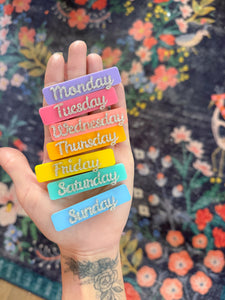 Days of the Week Clip Set