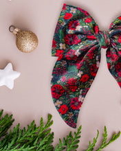 Load image into Gallery viewer, Holiday Floral Velvet XL Blaire Bow