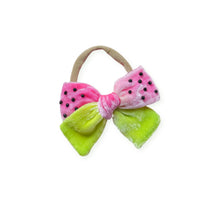 Load image into Gallery viewer, **HOPE** Watermelon Velvet Mini Ruthie Bow