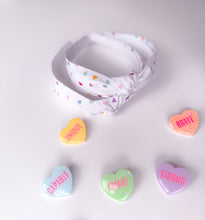 Load image into Gallery viewer, Confetti Hearts Knotted Headband