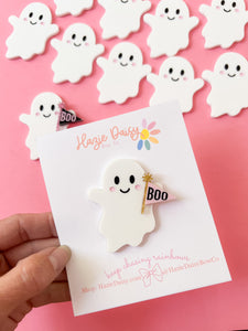Ghosties Acrylic Clip/Pin (3 Variations)
