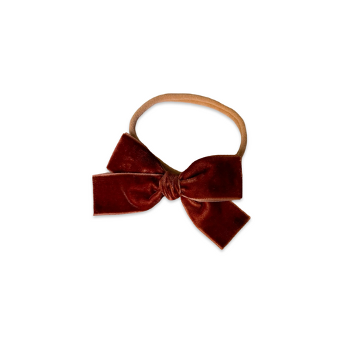 Cinnamon Mini Velvet Bow