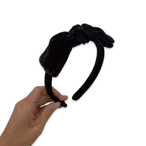 Classic Black Double Stacked Bow Band