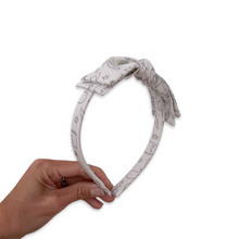 Load image into Gallery viewer, Spooky Cute (with silver metallic print) Double Stacked Bow Band