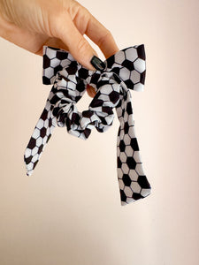 Soccer Long Bow Scrunchie