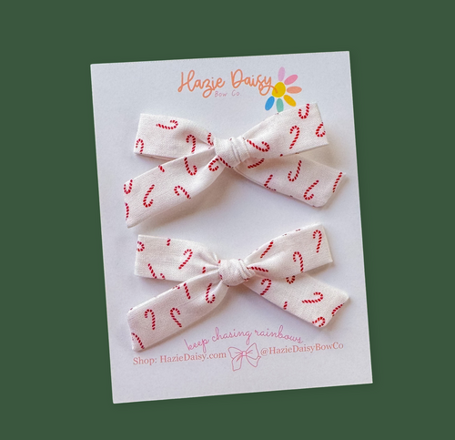 Candy Cane Toss Mini Gracie Pigtail Set