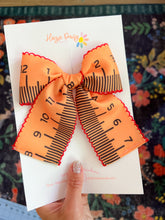 Load image into Gallery viewer, School Rules Scalloped Ribbon Bow ~ Long Style