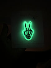 Load image into Gallery viewer, **Glow in the Dark** Peace Sign Acrylic Clip/Pin