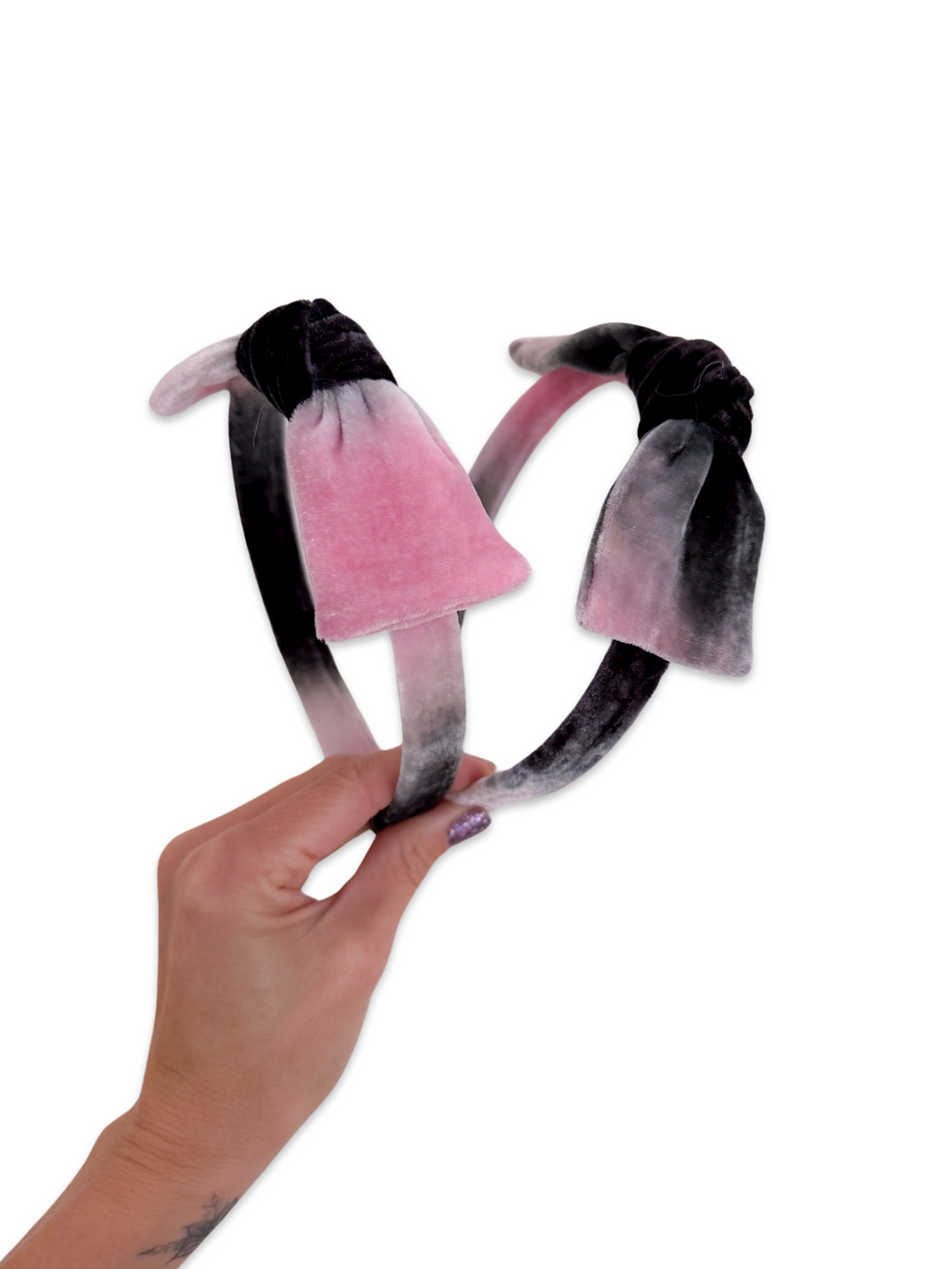 Pink Ghouly Double Stacked Bow Band