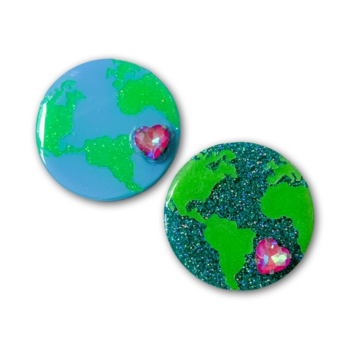 Be The Change World Acrylic Clip/Pin (2 Color Options)