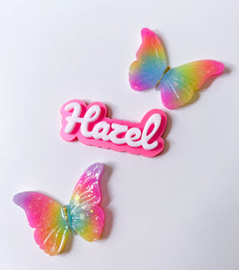 Confetti Custom Name Acrylic Clip/Pin