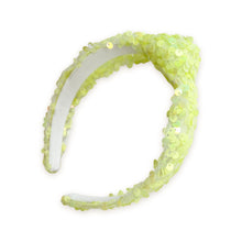 Load image into Gallery viewer, Lemon Lime Sequin Knotted Headband