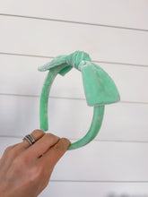 Load image into Gallery viewer, Solid Mint or Solid Peony Knot Bow Band