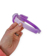 Load image into Gallery viewer, Lavender Haze Hand Dyed Knot Bowed Headband