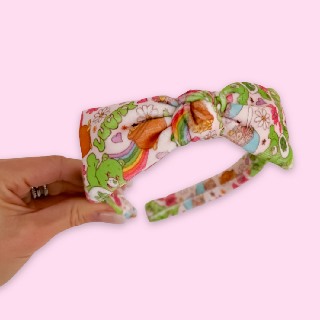 Beary Lucky Knot Bowed Headband