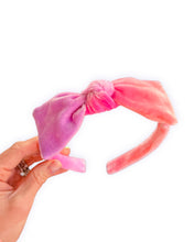 Load image into Gallery viewer, Tequila Sunrise Hand Dyed Knot Bowed Headband
