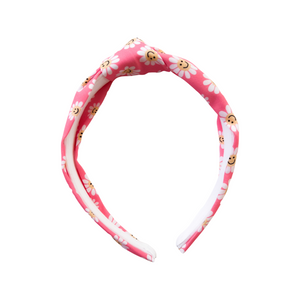 Pink Smiley Daisies Headbands