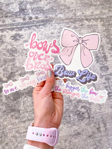 Big Bow, Strong Girl Sticker