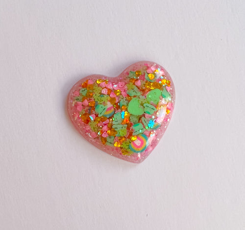 Rainbow Love Little Love Heart Clip