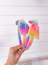 Load image into Gallery viewer, Poppy’s Party Hand Dyed Knot Bowed Headband