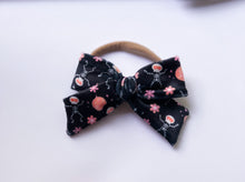 Load image into Gallery viewer, Dancing Skellies Velvet Mini Ruthie Bow